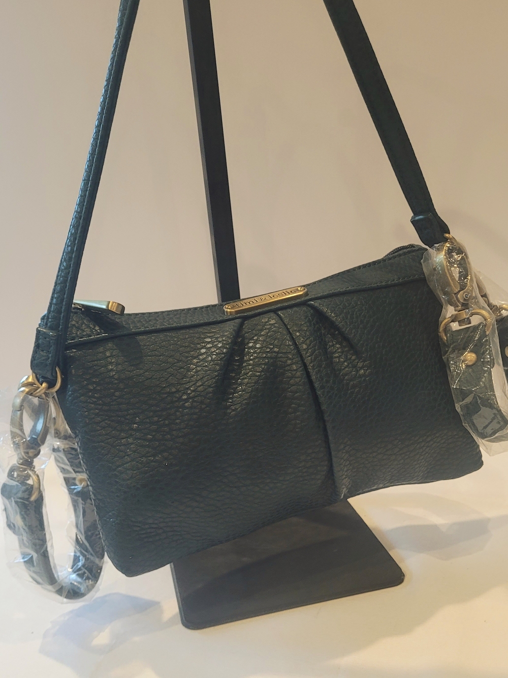 Timi & Leslie Dark Green Shoulder Bag with Gold Hardware